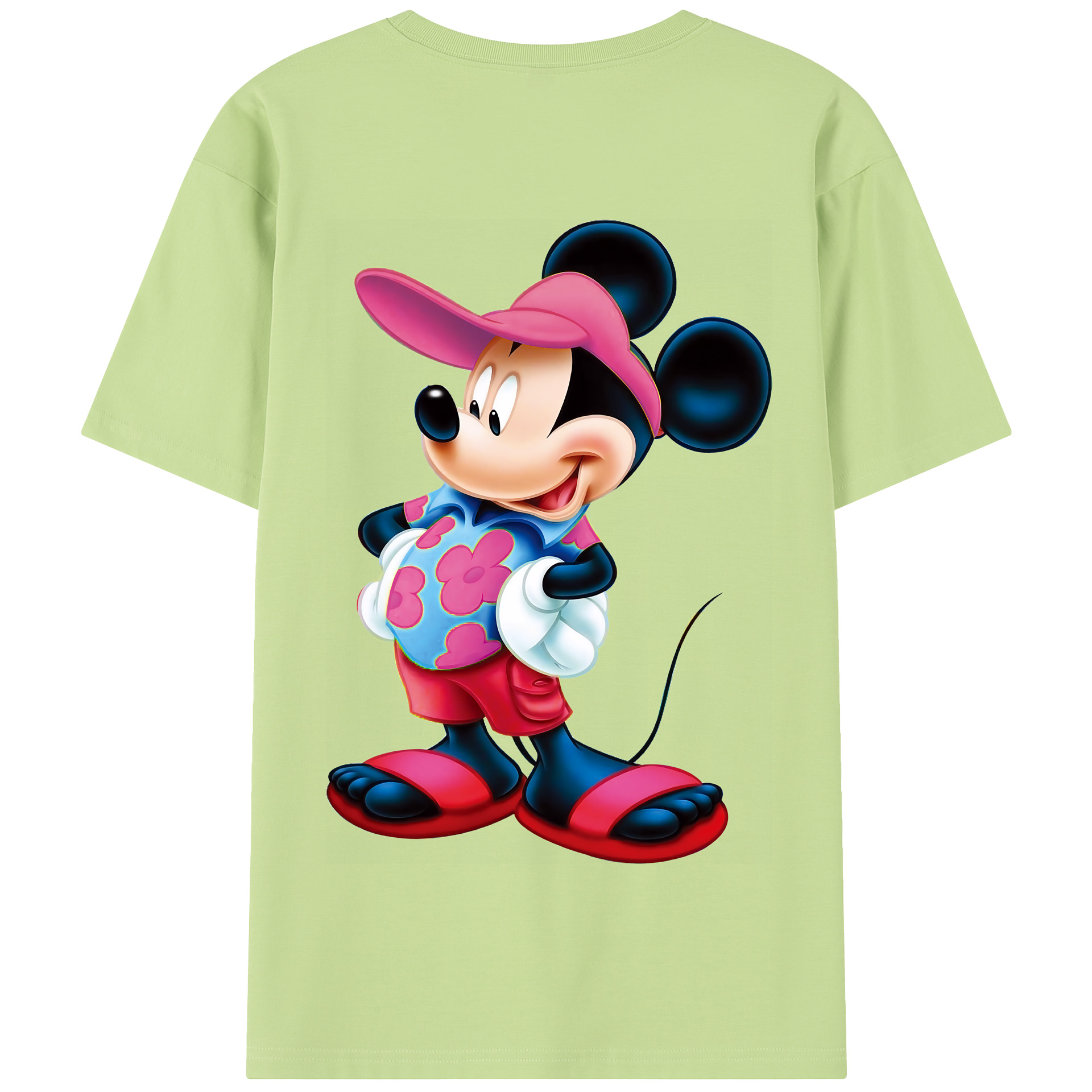 （画像用） ミッキーマウス Mickey Mouse 綿100％半袖Tシャツ（背面プリント）